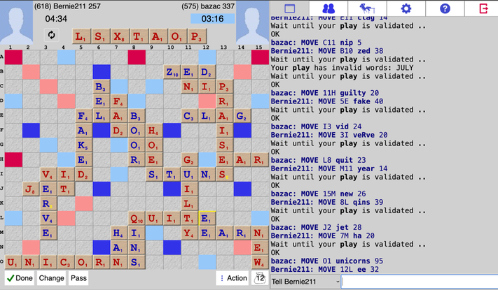 Internet Scrabble Club (ISC)